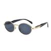 Óculos de Sol Oval de Metal Armação Pequena, Proteção Solar, Proteção UV, Óculos de Sol para Dirigir, Óculos de Sol, Viseiras de Sol Modernas para Fotografia de Rua