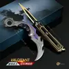 Mercancía del juego Valorant 2025 Hoja Mariposa Garra modelo de arma de metal juguete