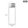 Botella de tubo de borosilicato de alta calidad con tapa de rosca plateada de 27 mm de diámetro, botella de vidrio transparente para deseos, botella de deriva, botella de reactivo, venta al por mayor
