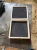 Caja de madera componentes estándar anillo de rodillo mecánico metálico calibre de anillo caja de embalaje caja de madera cuadrada con tapa abatible