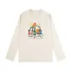 Camiseta de Algodón Puro de Manga Larga para Mujer Otoño e Invierno 2025 Nueva Tendencia Estilo Holgado Perezoso Camiseta Superior para Usar por Debajo