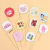Colher de Água Vermelha Tendência de Ano Novo Balde de Morango Decoração de Bolo Colher de Água Excêntrica de Natal Copo para Bolo Cupcake Tigela de Esmalte