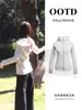 Jaqueta Moletom com Capuz Jimo Slim Fit para Mulheres, Nova Coleção Primavera 2026 Estilo Coreano Cardigã Chique Top, Roupa de Exterior Feminina