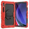 Funda Adecuada para Tableta Samsung Tab S9 Fe Plus 12.4 con Soporte Giratorio X610 Funda Protectora de Cobertura Total a Prueba de Tres