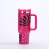 Taza de Coche de Segunda Generación Transfronteriza de 40 oz con Asa, Termo de Acero Inoxidable 304, Taza de Agua para Coche de Exterior, Logo Impreso en 3D