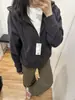 Sudadera con capucha y cárdigan de estilo retro perezoso de moda 2026 para mujer, cálida y versátil para otoño e invierno, top de nicho con forro polar