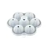 Molde redondo de silicone para cubos de gelo de hóquei no gelo com sete furos, criativo, para cubos de gelo de uísque, desmoldagem rápida, grau alimentício, fabricação de gelo, cubo de gelo, atacado
