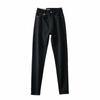 Pantalones lápiz ajustados asimétricos con hebilla oblicua de otoño para adelgazar y realzar la cadera, jeans ajustados de talle alto para adelgazar