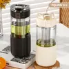 Taza de Vidrio de Alto Borosilicato con Separador de Té y Agua, Resistente a Altas Temperaturas, Gran Capacidad, Anti-Quemaduras, Taza Portátil para Preparar Té, Taza de Regalo de Alta Estética