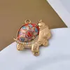 Colar de Cavalo Pequeno, Pingente Chaveiro de Tartaruga Artesanal em Brocado Song, Disponível em Várias Cores, Ornamento Estilo Ano do Cavalo, Em Estoque para Atacado