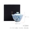 Mingzhi Shanzhi Qingshan azul Yingge dança da andorinha Zhiyin gaiwan flor pintada à mão e pássaro tigela de chá de cerâmica conjunto de chá kung fu gaiwan