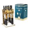 Acero Inoxidable Mango de Cerámica Esmeralda Nórdica Vajilla Cuchillo y Tenedor para Bistec Western Cuchara Cuchara para Sopa Caja de Regalo de Múltiples Piezas