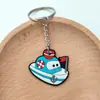Novo Chaveiro de Carro Transfronteiriço Pingente de Bolsa Fofo Chaveiro Logo Pronto Desenho Animado PVC Borracha Macia Joia