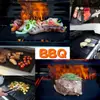 Alfombrilla de barbacoa de teflón extragrande de 40*60, juego de alfombrilla de barbacoa de fibra de vidrio antiadherente resistente a altas temperaturas
