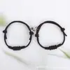 Pulseira Magnética Ajustável para Casal Melhor Amigo Linha Milanesa Nó de Diamante Adsorção Magnética Pulseira Joia Exclusivo de Comércio Exterior