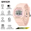 Reloj Sanda Transfronterizo Más Vendido Reloj Estudiantil para Fiesta Multifuncional Luminoso Electrónico Impermeable para Exteriores Pequeño Cuadrado Deportivo