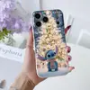 Funda Creativa para Teléfono Temática de Stitch Navideño para Apple 16, iPhone 14 Pro, iPhone 17, Diseño Lindo de Dibujos Animados para 15 Pro Max