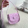 2026 Bolsita para Monedas Pequeña Mini Dulce Linda Moderna de Moda con Estampado de Lunares de PU Bolso de Hombro Cruzado para Labial