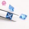 Fábrica de Wuzhou en stock cuadrado ángulo recto 119# espinela Princesa cuadrada azul piedra puntiaguda resistente a altas temperaturas piedra suelta