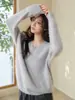 Ropa Especial Zhengqi/ Suéter Pulóver de Lana Blanco de Cuello Redondo para Mujer, Top de Punto Base para Mujer