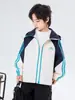 Chaqueta para Niños Primavera 2026 Estilo Nuevo para Niños Mayores Chaqueta Cortavientos de una Sola Capa para Exteriores Chaqueta con Cremallera y Capucha para Primavera y Otoño