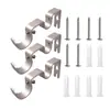 Suporte de Varão de Cortina Selecionado Cuidadosamente Suporte Acessórios para Cortina Suporte Duplo Adequado para Suporte de Varão Romano Transfronteiriço de 1 Polegada 5/8 Polegada