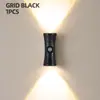 Lámpara de Pared Magnética LED Transfronteriza Sin Taladro Sin Cableado con Sensor de Movimiento Humano Recargable Luz Nocturna Ambiental para Dormitorio Mesita de Noche