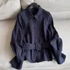 Chaqueta Camisa de Lino Nueva Primavera 2026 de Cintura Ceñida y Mangas Raglán para Mujer al por Mayor N6Bt26016