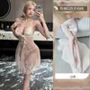 Lingerie sexy, camisola de renda totalmente transparente com fenda, roupa de dormir, uniforme de tentação sem despir, traje para encontro apaixonado