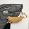 Invierno Nuevo 2024 Moda Bolso de Mujer Tela Esmerilada Hombro Cruzado Bolso Simple Casual Forma de Cuerno Bolso de Mujer