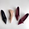 2025 Nuevo Estilo Aumento Oculto de Altura 5cm Punta Puntiaguda Forma de V Abierto Dulces y Elegantes Zapatos de Salón con Aumento Oculto de Altura para Mujer