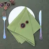 Servilleta Poliéster Algodón Paño para la Boca Actividades de Boda Decoración de Mesa Navidad Color Sólido Flor Plegable Paño para Limpiar Vasos Transfronterizo Especial