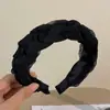 Diadema Retro Francesa Femenina Trenzado Empalmado Paquete de Cabello a Cuadros Diadema de Presión para el Cabello Popular 2024 Nuevo Pasador Adorno para el Cabello