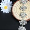 Venta al por mayor Color Ojo de Caballo Gota de Agua Flor Cadena de Diamantes Flor de Pedrería de Vidrio Cadena de Flores Cinturón de Ropa Joyería de Diamantes Accesorios de Diamantes para Bolsos de Zapatos