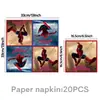 Amazon Homem-Aranha Novo Dia Tema Festa Suprimentos Utensílios de Mesa Conjunto Aniversário Infantil Pratos de Papel Toalha Bandeira
