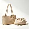 Bolsa Puramente Tecida à Mão 2026 Novo Estilo Bolsa Feminina, Bolsa de Ombro Fashion, Bolsa de Mão, Sensação de Alto Padrão, Grande Capacidade