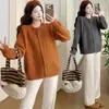 Nueva Colección Otoño/Invierno 2026: Ropa Exterior Tejida para Mujeres Embarazadas, Top de Ganchillo Tejido, Cárdigan
