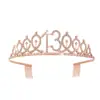 Diadema Corona Feliz Cumpleaños Infantil Fiesta Bebé Diamante Brillante Digital 3 Años 4 Años 5 Años 6 Años Accesorios para el Cabello