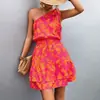 2026 Popular Sitio Independiente de Amazon Más Vendido Ebay Más Vendido Transfronterizo Moda Femenina Europea y Americana Elegante Sexy Vestido de un Hombro