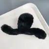 Presilha de Garra Grande de Pelúcia Meilade, Toque de Luxo Outono e Inverno, Presilha Tubarão de Pelo Falso de Coelho Transfronteiriça para Cabelos Grossos, Grampo para Penteados Presos