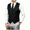 Comércio Exterior 2026 Nova Moda Britânica Masculina Colete de Terno Slim Fit Capa de Ombro Colete Masculino Colete de Terno Atacado