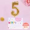Velas digitales doradas al por mayor con letras para cumpleaños, chapadas en oro, para decoración creativa de tartas, sin humo, fábrica de velas del condado de Ningjin.