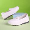 Zapatos de Verano para Enfermera de Mujer, Zapatos Profesionales, Zapatos de Trabajo, Transpirables de Cuero de Vaca con Suela Blanda, Antideslizantes, Zapatos Médicos, Blanco