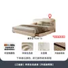 Cama de Cuero Ji y Orejas de Elefante Simple Moderna Caja Alta de Almacenamiento con Cajón Cama para Apartamento Pequeño Almacenamiento de Mesita de Noche Cama Principal
