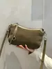 Bolso de media luna de cuero de vaca esmerilado de alta gama estilo coreano vintage, bolso de hombro y bandolera informal y simple con textura