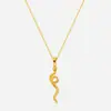 Llegada Nueva Collar de Serpiente Enrollada para Mujer Lujo Ligero Diseño de Nicho Simple Versátil Sentido de Alta Gama Estilo Chino Año de Nacimiento Zodíaco