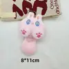 Llavero de peluche de gato con forma de corazón para niña, bonito muñeco colgante de dibujos animados, bolsa de gran valor con colores vibrantes, regalo pequeño para colgar.