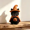 Decorações de bruxa de Halloween de produto novo transfronteiriço estátua de madeira ornamentos fofos para casa decorações de feriado artesanato