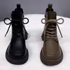 Botas Martin para Mujer Estilo Británico 2026 Otoño/Invierno Nuevas Negras Con Felpa Adelgazantes Botines Cortos Suela Plana Cremallera Lateral Versátiles Botas Individuales