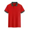 Uniformes para el personal de restaurantes y tiendas de té de leche, polo de manga corta bicolor con cuello jacquard de verano